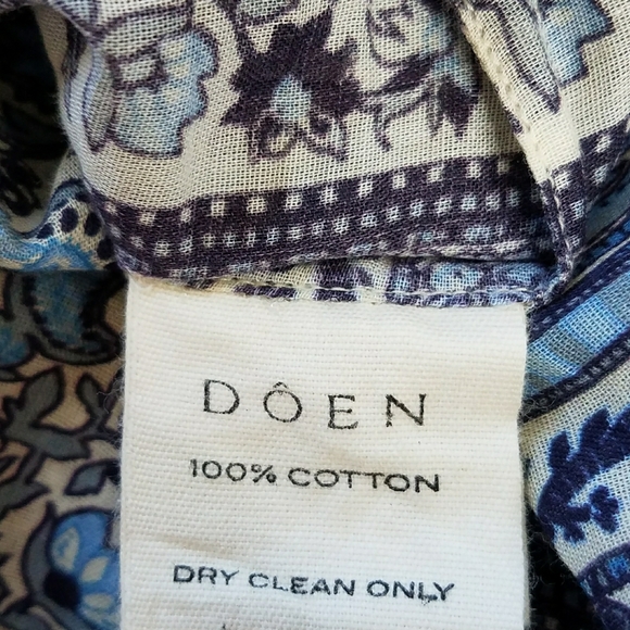 DOEN Mountain Dress in Blue Mandevilla Vine Floral Print - Picture 9 of 9